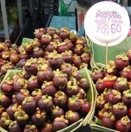 Mangosteen Fruit - For Sale at Market in Malaysia
